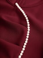 ⁦فستان بأكمام طويلة وخامة ليكرا⁩ - الصورة ⁦3⁩