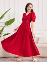 ⁦فستان بتصميم انيق وطويل⁩ - الصورة ⁦4⁩