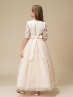 ⁦فستان بناتي تطريز ورود⁩ - الصورة ⁦2⁩