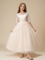 ⁦فستان بناتي تطريز ورود⁩ - الصورة ⁦3⁩