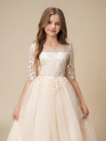 ⁦فستان بناتي تطريز ورود⁩ - الصورة ⁦4⁩