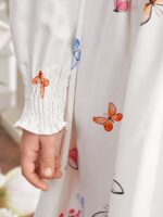 ⁦فستان طويل نقشة فراشة⁩ - الصورة ⁦5⁩