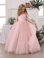 ⁦فستان حفلات وردي بحمالات وردي⁩ - الصورة ⁦3⁩