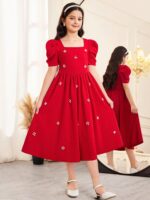 ⁦فستان تصميم راقي بالون الاحمر⁩ - الصورة ⁦5⁩