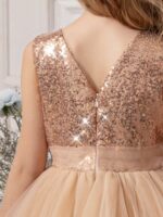 ⁦فستان ذهبي طويل بدون اكمام⁩ - الصورة ⁦4⁩