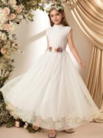 ⁦فستان بدون اكمام انيق ابيض⁩ - الصورة ⁦3⁩