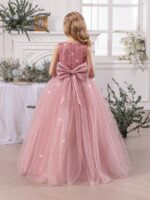 ⁦فستان حفلات بدون اكمام وردي⁩ - الصورة ⁦2⁩