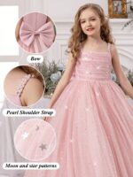 ⁦فستان حفلات وردي بحمالات وردي⁩ - الصورة ⁦4⁩