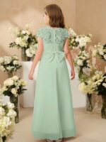 ⁦فستان انيق طويل مبطن اخضر⁩ - الصورة ⁦2⁩