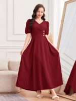 ⁦فستان بتصميم انيق وطويل⁩ - الصورة ⁦5⁩