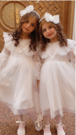 ⁦فستان اكمام دانتل ابيض⁩ - الصورة ⁦6⁩