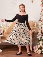 ⁦فستان اسود وبيج للحفلات⁩ - الصورة ⁦4⁩