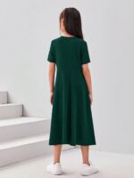 ⁦فستان اخضر كاجوال ليكرا⁩ - الصورة ⁦2⁩