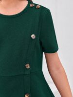 ⁦فستان اخضر كاجوال ليكرا⁩ - الصورة ⁦5⁩