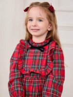 ⁦فستان شتائي طفلة لون احمر⁩ - الصورة ⁦4⁩