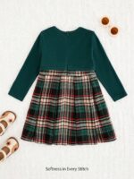 ⁦فستان شتائي طفلة لون اخضر⁩ - الصورة ⁦2⁩