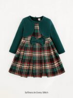 ⁦فستان شتائي طفلة لون اخضر⁩ - الصورة ⁦6⁩