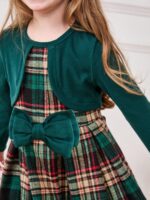 ⁦فستان شتائي طفلة لون اخضر⁩ - الصورة ⁦4⁩