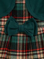 ⁦فستان شتائي طفلة لون اخضر⁩ - الصورة ⁦3⁩