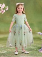 ⁦فستان صغيرات اخضر⁩ - الصورة ⁦5⁩