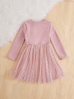 ⁦فستان يونيكورن شتائي وردي⁩ - الصورة ⁦2⁩