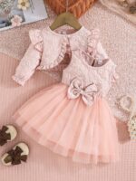 فستان قطعتين وردي