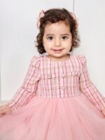 ⁦فستان شتائي للاطفال وردي⁩ - الصورة ⁦4⁩