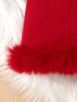 ⁦فستان شتائي احمر مع حقيبة⁩ - الصورة ⁦4⁩