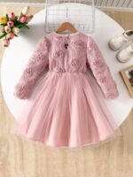 ⁦فستان من الشبك المطرز⁩ - الصورة ⁦2⁩