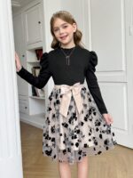 ⁦فستان دانتل و ردن طويل⁩ - الصورة ⁦3⁩