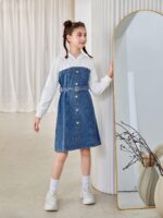 ⁦فستان جينس شتائي ردن⁩ - الصورة ⁦3⁩