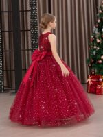 ⁦فستان حفلة من التول الاحمر⁩ - الصورة ⁦3⁩