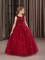 ⁦فستان حفلة من التول الاحمر⁩ - الصورة ⁦5⁩