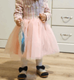 ⁦فستان شتائي للاطفال وردي⁩ - الصورة ⁦3⁩