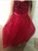 ⁦فستان حفلة من التول الاحمر⁩ - الصورة ⁦6⁩