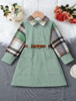 فستان كجول شتائي اخضر فاتح