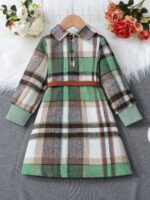 ⁦فستان كجول شتائي اخضر فاتح⁩ - الصورة ⁦2⁩