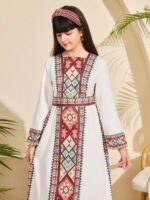 ⁦كلابية بنقشة رمضانية بلون ابيض⁩ - الصورة ⁦4⁩