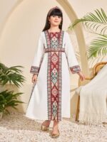 ⁦كلابية بنقشة رمضانية بلون ابيض⁩ - الصورة ⁦5⁩